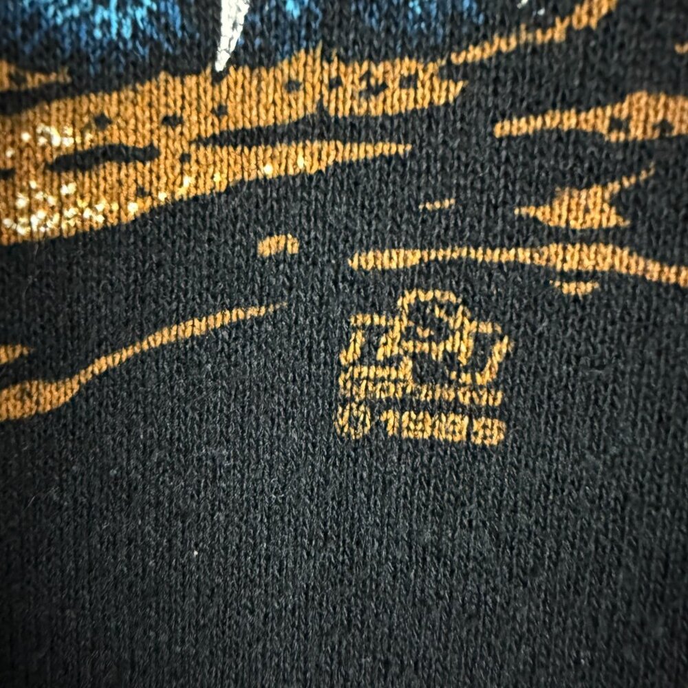 Vtg 90s LSJ Sportswear Black Panther Graphic Sweatshirt Large Wildlife USA - Picture 3 of 6